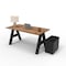 We'Re It A-Frame Writing Desk W/ Modesty Panel & Storage, 30 in D X 30 in H, 60 in W X Laminate AF6030-MOD-PED-WAL - alternate 4